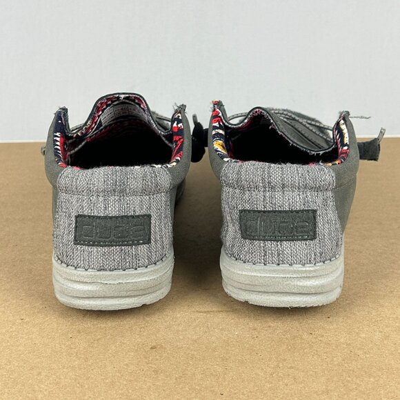 Hey Dude Wally Recycled Leather Quarry Casual Shoes Womens 9 Mens 7 Gray Slip On - Picture 4 of 10